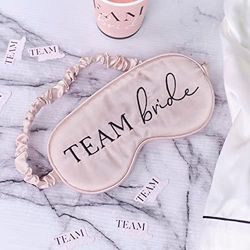 Ginger Ray Roze zijden team bruid bruiloft oogmasker om te slapen, 10 cm x 20 cm