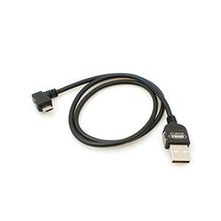 System-S Micro USB 2.0 Cable acodado 90 Grados ángulo Conector (Izquierda/Male) Adaptador Cable de Datos y Cable de Carga, 50 cm