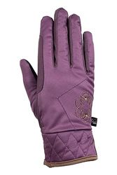 HKM Arctic Bay 3300 - Guantes de equitación, Color Morado Oscuro XS