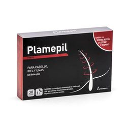 Plameca Plamepil Forte Mantén tu Cabello, Piel y Uñas con Serenoa Repens, L-Cisteína y Biotina, Sin Gluten, 30 Cápsulas Vegetales