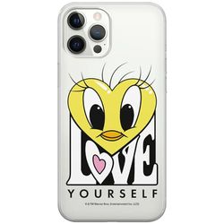 ERT GROUP mobiltelefonfodral för Iphone 12 PRO MAX originalt och officiellt licensierat Looney Tunes mönster Tweety 015 optimalt anpassad till formen på mobiltelefonen, gedeeltelijk transparant
