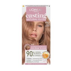 L'Oreal Paris Ammonia Free Semi-Permanent Hair Dye, 823 Light Blonde Canelle, Glossy Hair Colour, Natural Looking Finish, For up to 28 Shampoos, Casting Natural Gloss, 1 Application