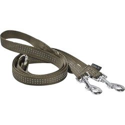Bobby Safe - Guinzaglio 3 lunghezze per Cani di Taglia Medio/Piccola, Riflettente e Resistente, con Doppio Moschettone di Sicurezza in metallo, Colore Khaki, Taglia S/M, lunghezza 180 cm