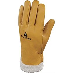 Delta plus guantes de piel - Guante para frío flor vacuno forro amarillo 11