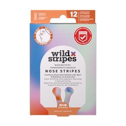 Wild Stripes - Nose Patches Sunrise - Bandes nasales pour meilleure respiration moins de ronflements et sommeil réparateur - Sport et nuit - Fonctionnel doux et stylé - 12 pcs