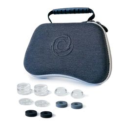 Oniverse Universal Gaming Controller Carry Case PS5, PS4, Xbox One Series X|S with Joystick Extenders and Precision Rings, Shockproof, Scratch-Resistant Velvet Interior, Accessories Compartment