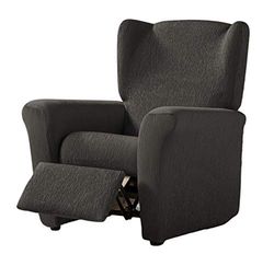 Zebra Textil Betina Housse de Fauteuil élastique, Tissu, Gris, Sillón Relax 1 Plaza