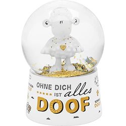 Sheepworld Dream Ball Motif Without You Is Everything Doof: Made of Polyresin and Glass, with Gold Glitter