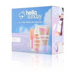 Kit di protezione solare: balsamo per le labbra, crema idratante viso e primo invisibile FPS 50