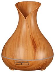 SIXTOL Vulcan Aroma Diffuser licht hout 350 ml | Ultrasone luchtbevochtiger | Voor luchtbevochtiging en geur van thuis, slaapkamer, kantoor | Aromatherapie | Voor etherische oliën