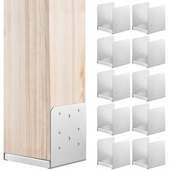 VEVOR 152.4x152.4 Post Base, 10Pcs Stainless Steel Adjustable Post Anchor Bracket(Internal 150 x 139.7), Adjustable Post Base for Pavilion Deck Porch Handrail Railing Support Decorative Anchor Plate