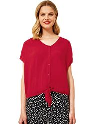 Street One Dames A343265 Viscose Blouse, Cherry Red, 36