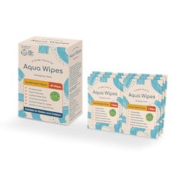 Aqua Wipes Gentle Eyelid & Lash Wipes - Sterile Biodegradable Eyelid Wipes with Soothing Camomile - Unscented - Suitable for Adults, Children and Babies including Newborns (20 Single-use Wipes)