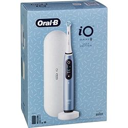 Oral-B iO 9 Luxe Edition Brosse à dents Électrique Technologie Magnétique 7 Modes de Nettoyage 3D Analyse Couleur Ecran Chargeur Sac de Voyage & Sac de Beauté Bleu marine