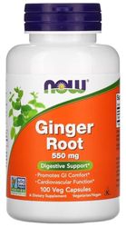 Now Foods – Ginger Root 550mg | Digestive Health and Anti-Inflammatory Support – 100 Veg Capsules