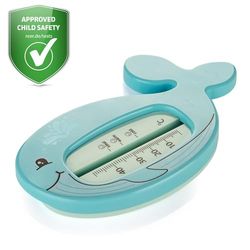 reer MyHappyBath Baby-badtermometer val | söt rulldesign | barnsäker badtermometer | optimal badtemperatur för badkaret | kvicksilverfri | högt mätområde | tydlig skala