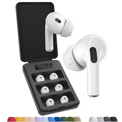 Foam Masters Lot de 3 Paires d'embouts d'oreille en Mousse à mémoire de Forme pour AirPods Pro 1ère et 2ème génération | Nouvelle Version 4.0 – Black Magic | Confortables | Sécurisés | Meilleure