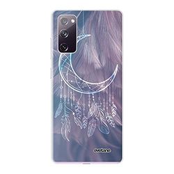 Evetane - Siliconen hoesje compatibel met Samsung Galaxy S20 FE - Volledige bescherming 360, dun en transparant - voor- en achterkant - Hoge sterkte - Moon Catcher Dream