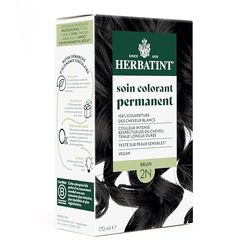 Herbatint Soin Colorant Permanent pour Cheveux 2N Brun - 170 ml | Sans Ammoniaque, 100% de Couverture des Cheveux Blancs | Testé Dermatologiquement pour Peaux Sensibles, avec 8 Extraits Végétaux Bio