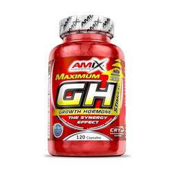 AMIX - Suplemento Deportivo GH Maximum en 120 Cápsulas - Contribuye a la Liberación de la GH Natural - Ayuda al Desarrollo y Recuperación de la Masa Muscular - Suplemento Alimenticio