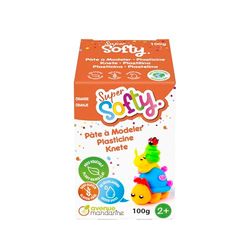 MY MANDARINE SO0880100752C - Une Boite de 100 g de PATE A MODELER - SuperSofty - À partir de 2 ans - ORANGE