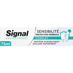 SIGNAL – Professionnel Dentifrice Sensibilité Protection minérale – Complet – 88% d’ingrédients d’origine naturelle – 75ml
