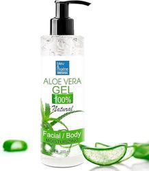 100% natuurlijk concentraat: aloë vera-gel voor gezicht, haar en lichaam 200 ml - zonnebrand, huiduitslag, steken, huidveroudering, droge en beschadigde huid, scheerbeurt en acne