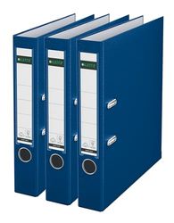Leitz 310345035 - Conjunto de 3 arquivadores (A4), azul