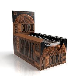 Warrior Protein Cookies – 15g of Protein – Low Sugar – Baked Cookie Snack – 12 x 60g – Individually Wrapped – Vegetarian Friendly, Double Chocolate Chip