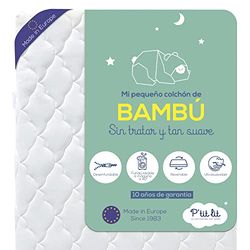 P'tit Lit - Colchão de bambu para bebés - 70 x 140 cm, viscose suave e absorvente - sem tratamento químico - removível - OekoTex® - Feito na Europa