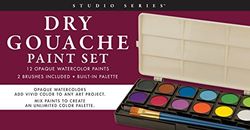 Peter Pauper Press Studio Series Dry Gouache Paint Set (12 opaque watercolor paints)