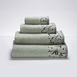 Sancarlos MARGE Shower Towel, 100% Cotton, Green, Size 70 x 140 cm