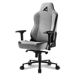 Sharkoon SKILLER SGS40 Fabric – Silla Gaming Profesional, Tela, Acero, Negro/Gris