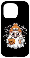 Cute Halloween Ghost Pumpkin Drink Funny Spooky Season Party Case for iPhone 15 Pro
