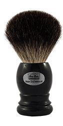 Hans Baier Exclusive Shaving Brush Grey Badger Hair – Handle Plastic – Black