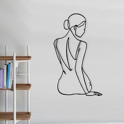 Hanah Home Accesorio de pared de metal decorativo negro elegante, 38 x 65 cm, 100% metal, 1,2 mm de grosor, perfecto para decoración moderna del hogar y arte de pared único