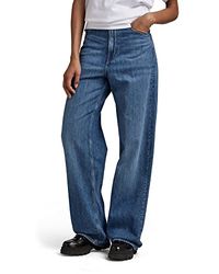 G-STAR RAW Stray Ultra High Straight Jeans, Blue (Faded Capri C779-D346), 27W / 32L