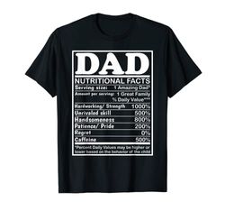 Hombre Fathers Day 2022 Dad Nutritional Facts shirt Dad Fathers Day Camiseta