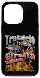 Tralalelo VS Giraffa Divertente Italiano Brainrot Meme Grafica Custodia per iPhone 13 Pro