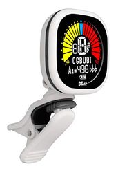 VOLT av Voggenryttare USB Clip-Tuner RCT-5000 – vit – städenhet för gitarr, bas, ukulele – uppladdningsbar via USB