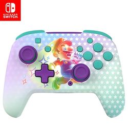 Manette sans fil Turtle Beach Rematch : Invincible Mario - Toutes les Nintendo Switch, brille dans le noir, batterie rechargeable, sous licence officielle Nintendo
