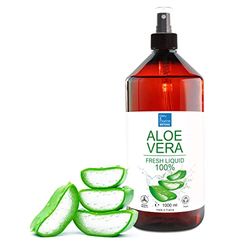 Aloe Vera Puro Spray Liquido Naturale. Idratante (Vitamina E), Antismagliature, Antietà, Doposole, Dopobarba, Pulizia Viso Pelle Grassa, Riparazione Pelle Secca, Cosmetici - 1000 ml 1 L