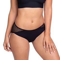Proof. Leak Lace Back Bikini Slip Dames, Zwart, L