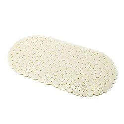 MSV Tapis Fond de Baignoire PVC Galets 35x68cm Blanc
