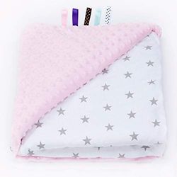 Sevira Kids Minky Knuffeldeken, voor baby en kinderen, ultra zacht, gemaakt in Europa, onderhoudsvriendelijk, cadeau voor de geboorte, roze