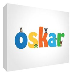 Little Helper OSKAR-A7BLK-15DE Diamante Pulido Bebé Recuerdos en miniatura Personalizado con Nombre de Niño Oskar, Pequeño, 7,4 x 10,5 x 2 cm