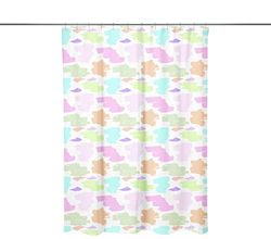 Bonamaison Digitally Printed Shower Curtain, 1 Piece 150x200 Cm - Designed And Manufactured in Turkey