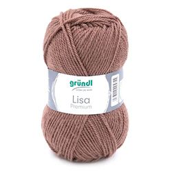 Gründl Lisa Premium Uni Yarn Hilo, Acrylic, Turrón, 3,50-4,50 mm, 50