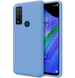 Tumundosmartphone Funda Silicona Líquida Ultra Suave para TCL 20 R 5G Color Azul