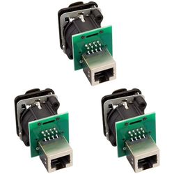 Neutrik NE8FDPB Ethercon RJ45 Feed Through Connector (Pack of 3)